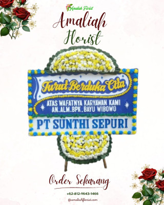 Papan Bunga Duka di Kresek